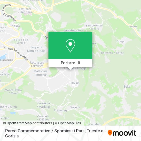 Mappa Parco Commemorativo / Spominski Park
