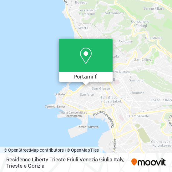 Mappa Residence Liberty Trieste Friuli Venezia Giulia Italy