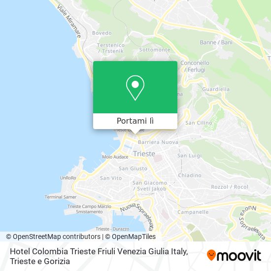 Mappa Hotel Colombia Trieste Friuli Venezia Giulia Italy