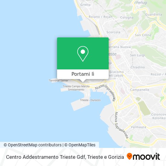 Mappa Centro Addestramento Trieste Gdf