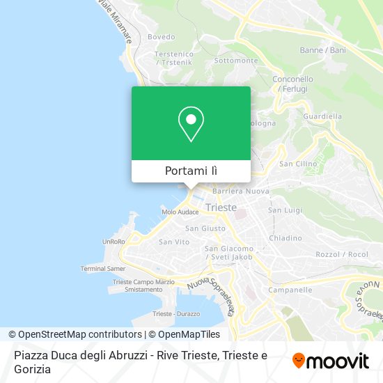 Mappa Piazza Duca degli Abruzzi - Rive Trieste