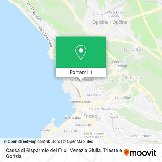 Mappa Cassa di Risparmio del Friuli Venezia Giulia