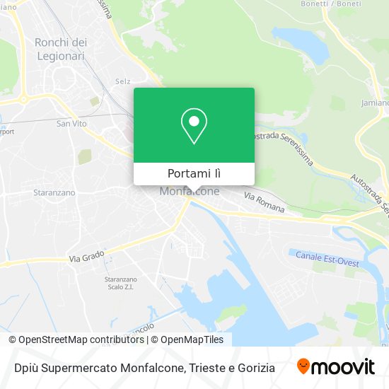 Mappa Dpiù Supermercato Monfalcone