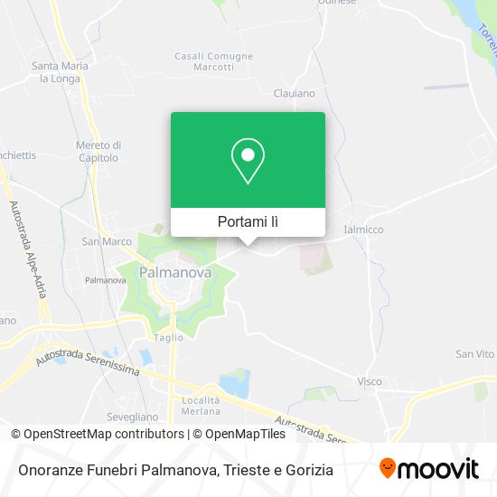 Mappa Onoranze Funebri Palmanova