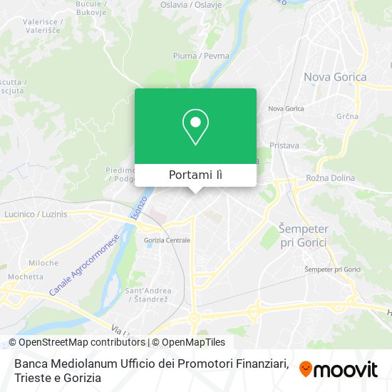 Mappa Banca Mediolanum Ufficio dei Promotori Finanziari