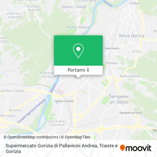 Mappa Supermercato Gorizia di Pallavicini Andrea