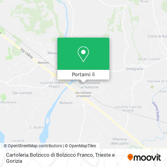 Mappa Cartoleria Bolzicco di Bolzicco Franco