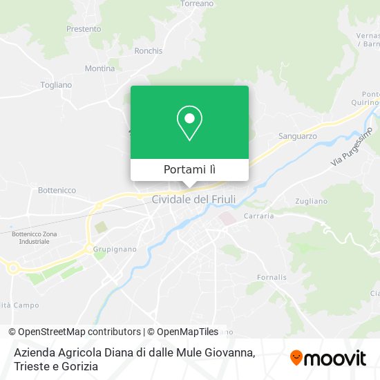 Mappa Azienda Agricola Diana di dalle Mule Giovanna