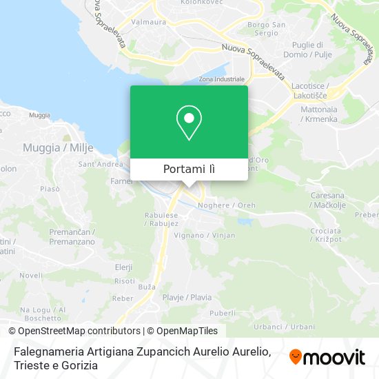 Mappa Falegnameria Artigiana Zupancich Aurelio Aurelio