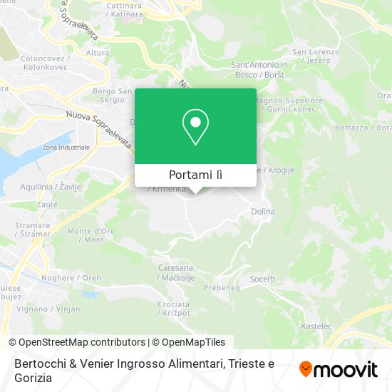 Mappa Bertocchi & Venier Ingrosso Alimentari