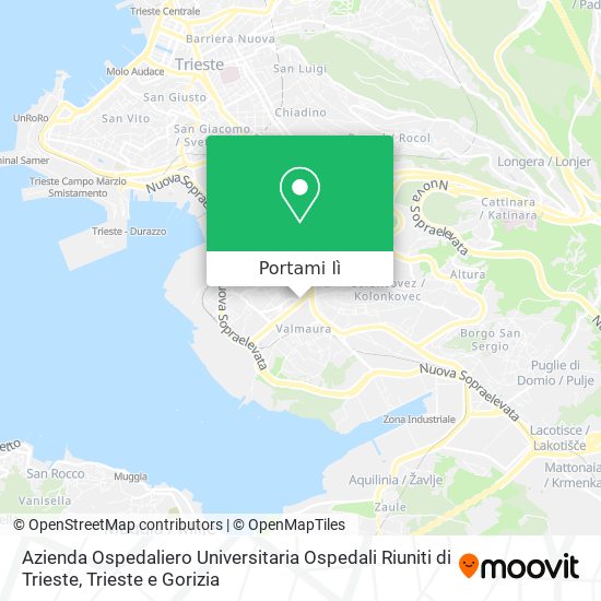 Mappa Azienda Ospedaliero Universitaria Ospedali Riuniti di Trieste