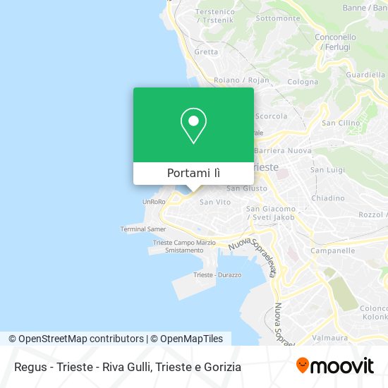 Mappa Regus - Trieste - Riva Gulli