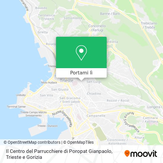 Mappa Il Centro del Parrucchiere di Poropat Gianpaolo