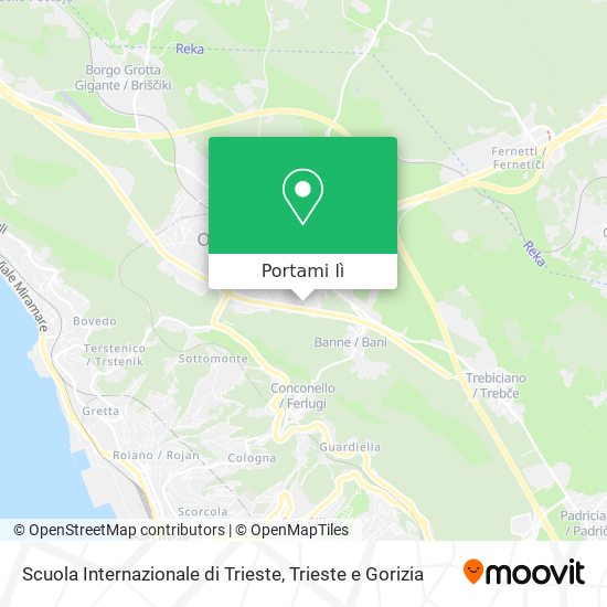 Mappa Scuola Internazionale di Trieste