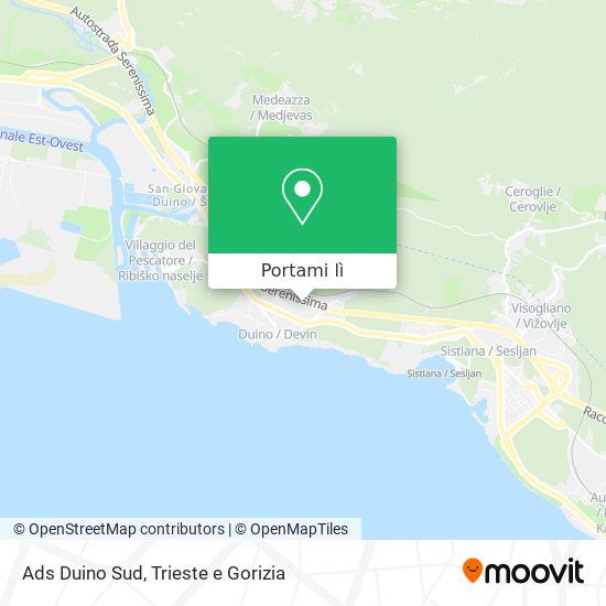 Mappa Ads Duino Sud