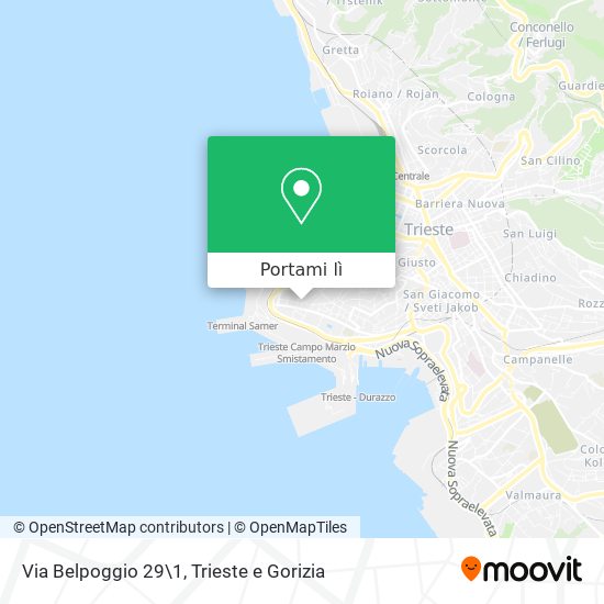Mappa Via Belpoggio 29\1