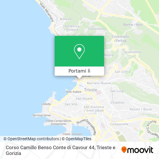 Mappa Corso Camillo Benso Conte di Cavour  44