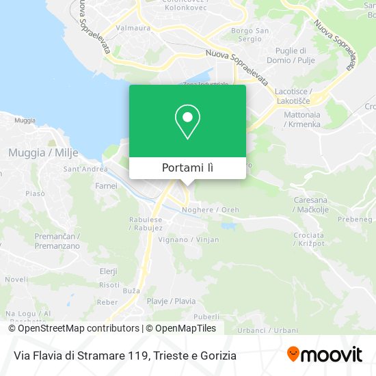 Mappa Via Flavia di Stramare 119