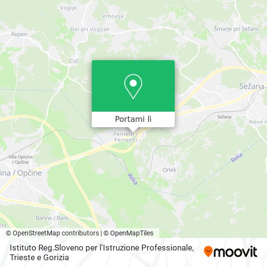 Mappa Istituto Reg.Sloveno per l'Istruzione Professionale