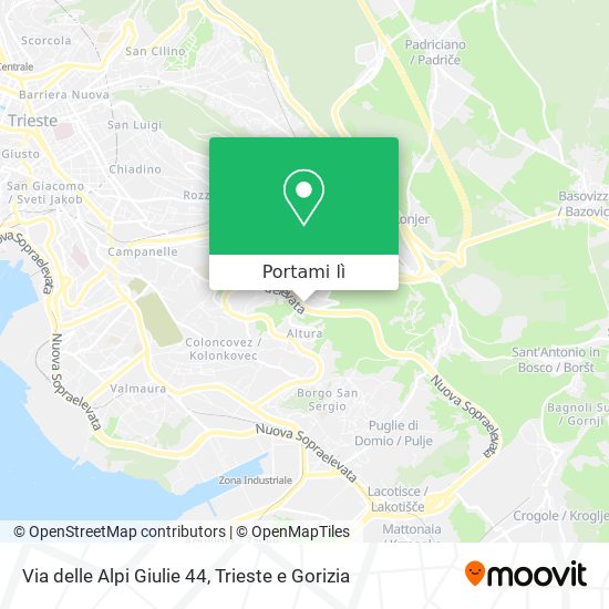 Mappa Via delle Alpi Giulie  44