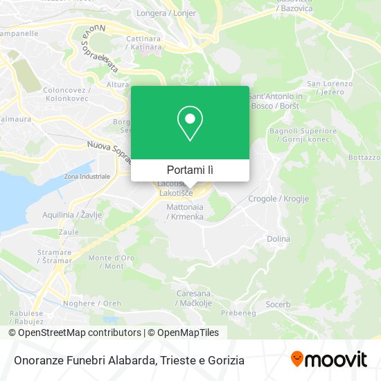 Mappa Onoranze Funebri Alabarda