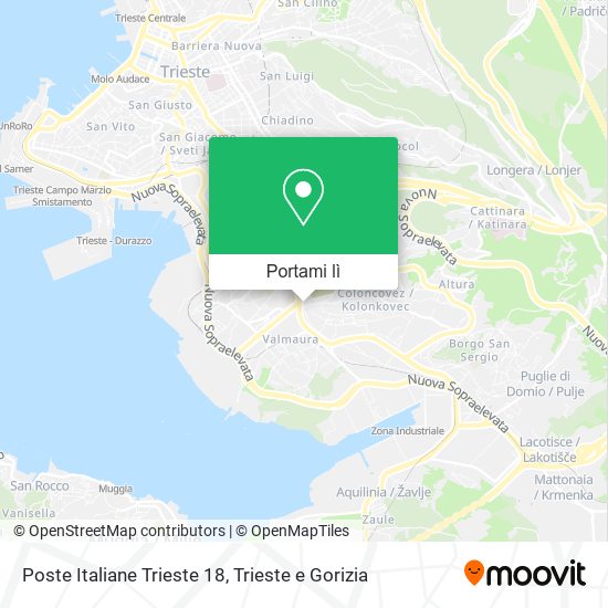 Mappa Poste Italiane Trieste 18