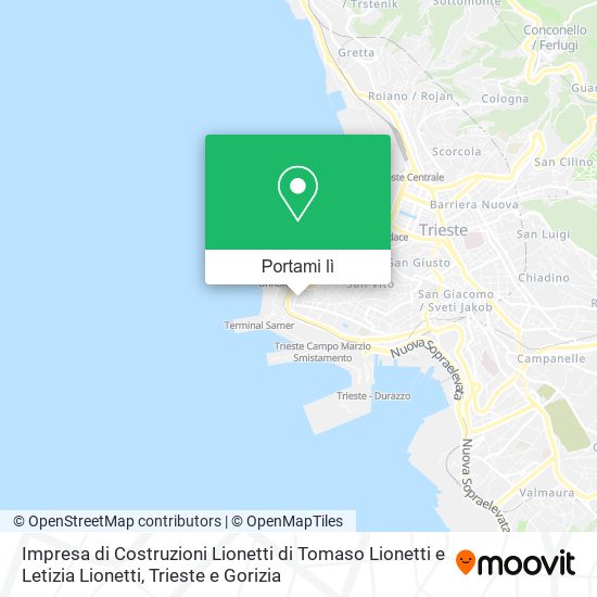Mappa Impresa di Costruzioni Lionetti di Tomaso Lionetti e Letizia Lionetti
