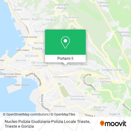 Mappa Nucleo Polizia Giudiziaria-Polizia Locale Trieste