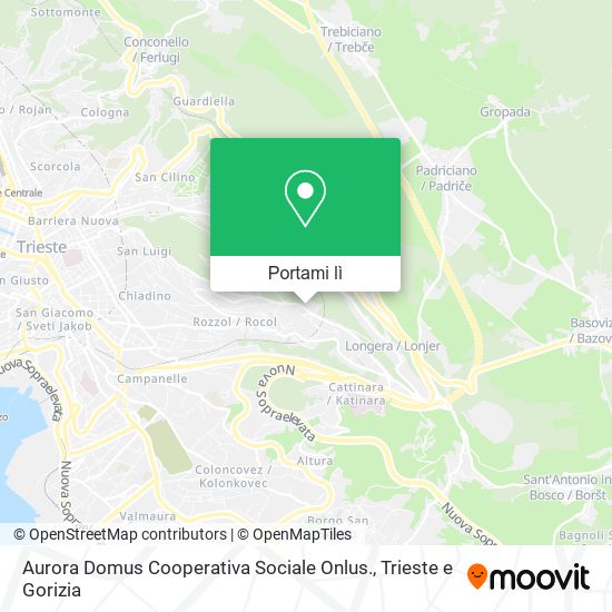 Mappa Aurora Domus Cooperativa Sociale Onlus.
