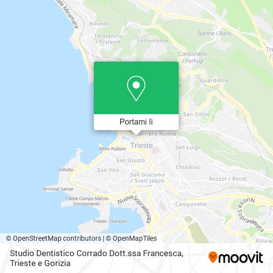 Mappa Studio Dentistico Corrado Dott.ssa Francesca