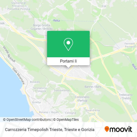 Mappa Carrozzeria Timepolish Trieste