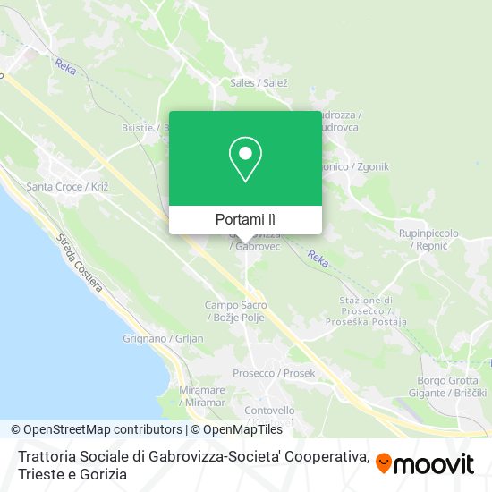 Mappa Trattoria Sociale di Gabrovizza-Societa' Cooperativa
