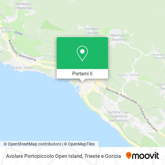 Mappa Avolare Portopiccolo Open Island