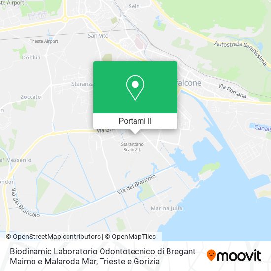 Mappa Biodinamic Laboratorio Odontotecnico di Bregant Maimo e Malaroda Mar