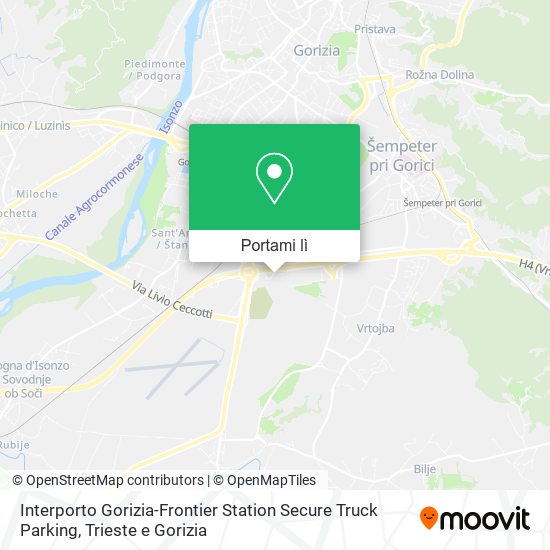 Mappa Interporto Gorizia-Frontier Station Secure Truck Parking
