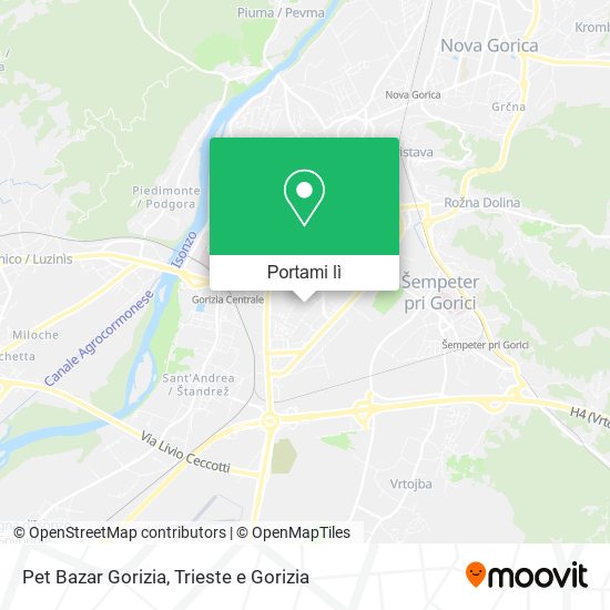 Mappa Pet Bazar Gorizia