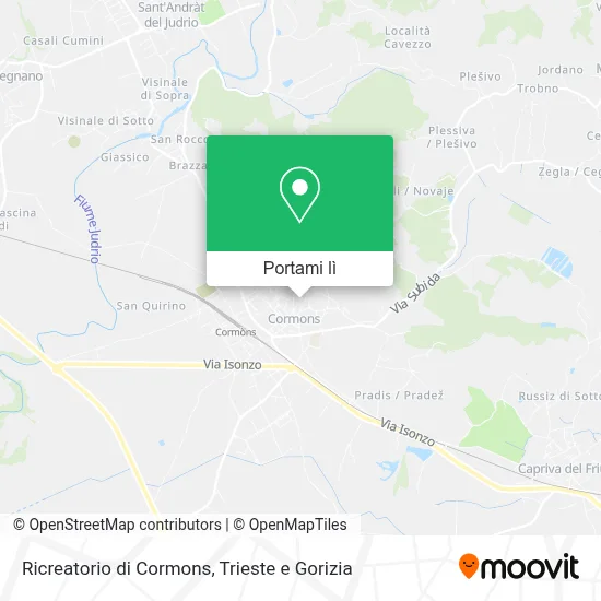 Mappa Ricreatorio di Cormons