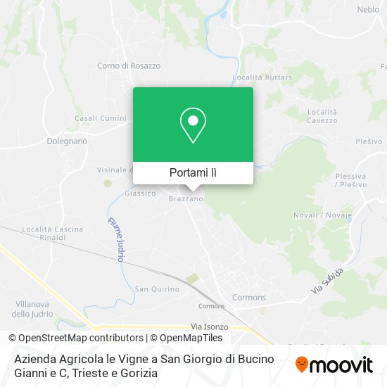 Mappa Azienda Agricola le Vigne a San Giorgio di Bucino Gianni e C