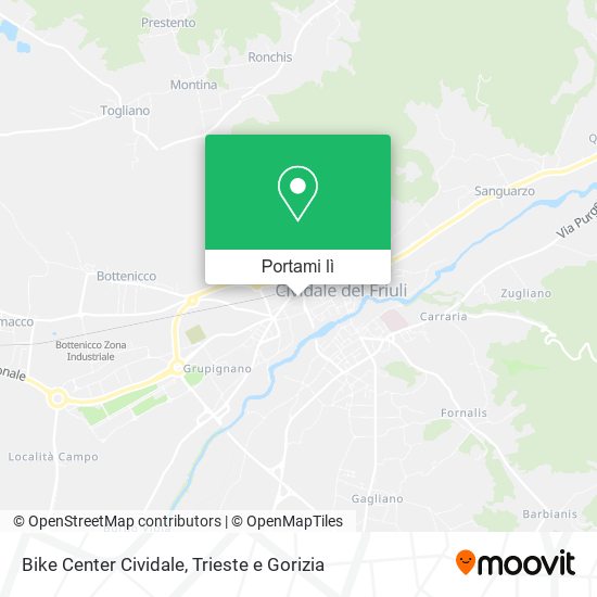 Mappa Bike Center Cividale