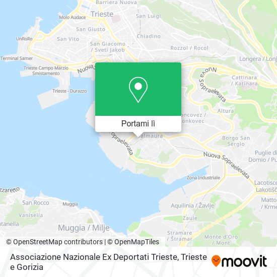 Mappa Associazione Nazionale Ex Deportati Trieste