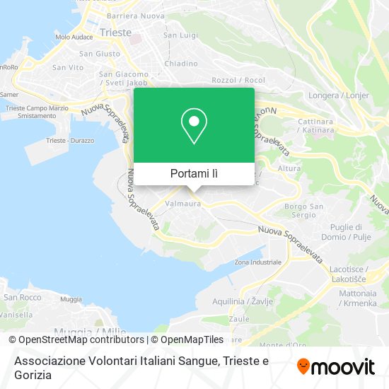 Mappa Associazione Volontari Italiani Sangue