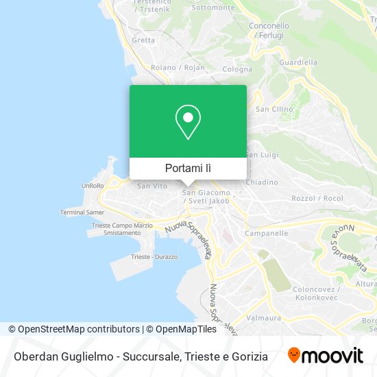 Mappa Oberdan Guglielmo - Succursale