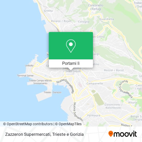 Mappa Zazzeron Supermercati
