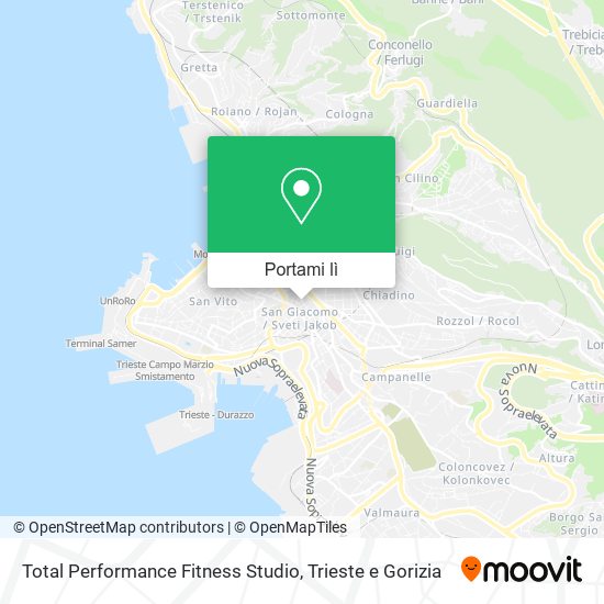 Mappa Total Performance Fitness Studio