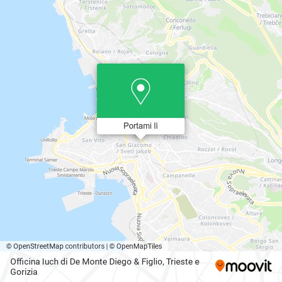 Mappa Officina Iuch di De Monte Diego & Figlio