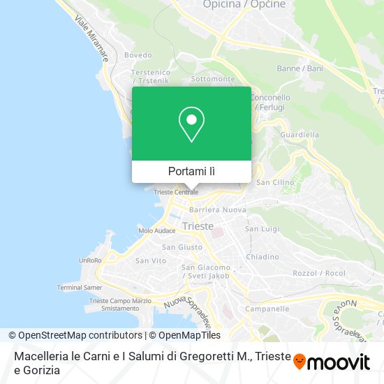 Mappa Macelleria le Carni e I Salumi di Gregoretti M.