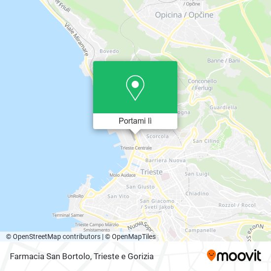 Mappa Farmacia San Bortolo