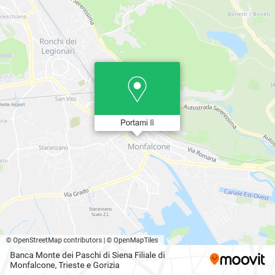 Mappa Banca Monte dei Paschi di Siena Filiale di Monfalcone