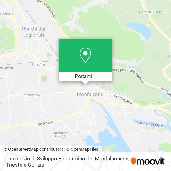 Mappa Consorzio di Sviluppo Economico del Monfalconese