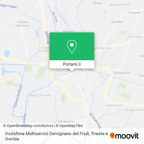 Mappa Vodafone Multiservizi Cervignano del Friuli